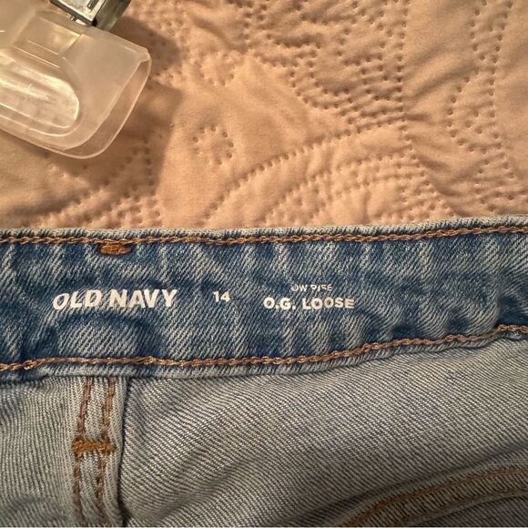 - Old Navy O. G. Loose size 14.  Waist 34@, length 37”, Rise 9” - Picture 4 of 7